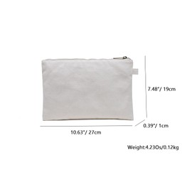 YONBEN Zipper Pouch Storage Bag Simple and Stylish Women's Cosmetic and Travel Bag (Beige-basic-2)