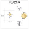 YAFEINI Sunflowers Necklace 925 Sterling Silver Sunflowers Cross Pendant Necklace