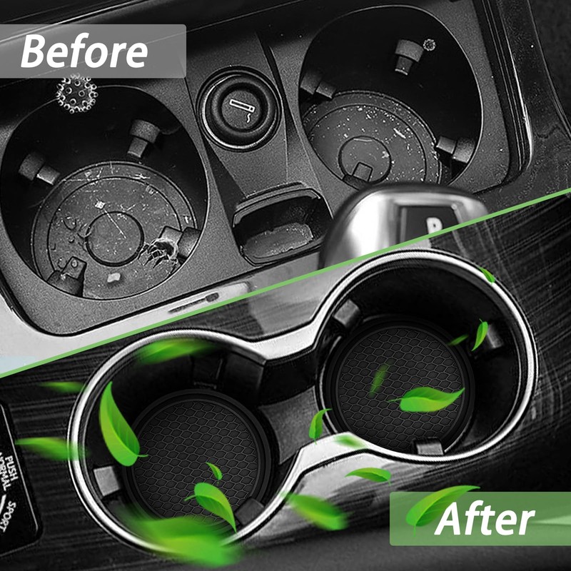 Car Coasters, 4 Pack Non-Slip Car Cup Holder Coaster, 2.75