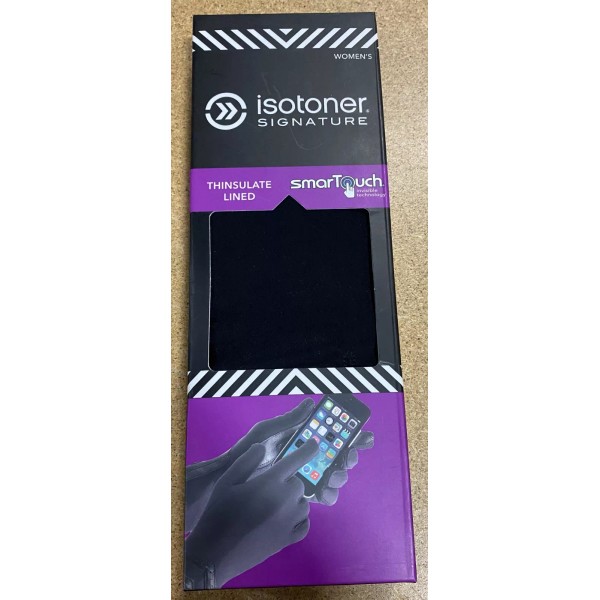 Isotoner Signature Smart Touch Gloves Womens Black XL Thinsulate Lined