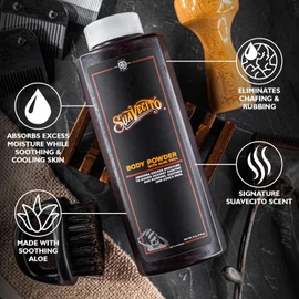 Suavecito Talcum polvo con aloe vera, 9 oz