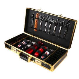 Professional Barber Carrying Case,Portable Barber Supplies Tools Storage Case with Lock Travel Hair Cutting Kit Mobile Barber Stations for Salon Hair Stylist