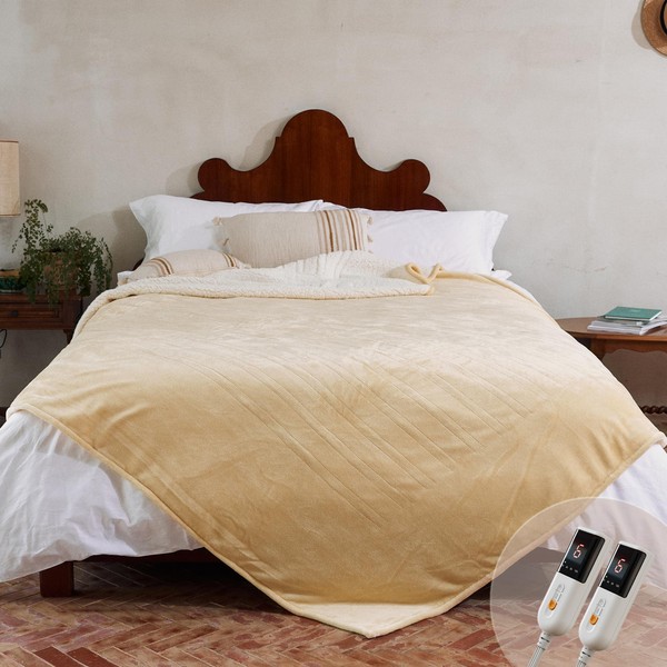 GOTCOZY Heated Blanket King Size - Electric Blanket with Dual