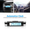 Car Clock Thermometer, Clip-On Truck Car LCD Thermometer Automotive Digital