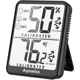 Ayawiss Room Thermometer Indoor Hygrometer Humidity Meter Humidity Gauge Digital Temperature and Humidity Sensor Monitor for Home Office House Pets Plants
