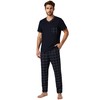 YUSHOW Mens Pyjamas Sets Short Sleeve Pjs Set Soft Loungwear