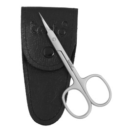 Tecto Professional Nail Scissors, Stainless Steel Manicure Scissors,Cuticle Scissors, Multi-Purpose, Eyelashes, Eyebrow, Toenail for Women and Men (curved nail scissor) (Extra fine tip nail scissor)