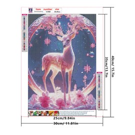 DCIDBEI 30 x 40 cm 4 Pack Diamond Painting Princess, DIY Canvas Diamond Deer with Tools, Puzzle Diamond Horse for Children, Mosaic Crystal Art Decoration for the Children's Room