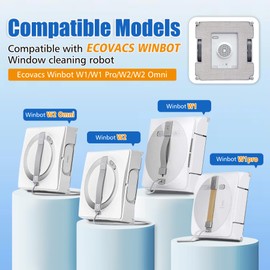 Pack of 10 Cleaning Pad Replacement Parts for Ecovacs Winbot W2 Omni / W2 / W1 Pro / W1 Window Cleaning Robot Microfibre Wipes Reusable & Washable, Effectively Clean Dust from Windows