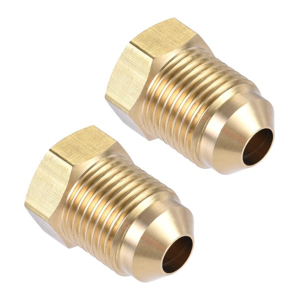TA-VIGOR Brass Pipe Fitting, 3/8 SAE Flare Male to 1/4