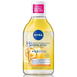NIVEA Aydınlatıcı Micellar Makyaj Temizleme Suyu 400ml, Serum İçerikli, E,C Vitamini, Donuk ve Hassas Cilt Tipleri