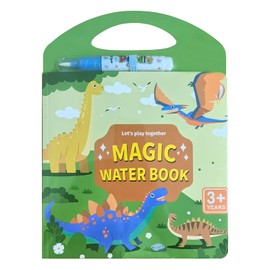 gzaymng 2-in-1 Reusable Water Coloring Book for Kids Age 3+, Mess-Free Paint with Water Books, Educational Doodle Drawing Toy, Water Wow Activity Kit (Disnoursey)