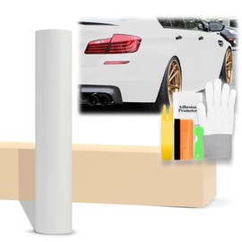 60"x300" (5FTx25FT) White Matte Flat Vinyl Wrap Auto Car Sticker Decal Film Sheet Bubble Free Air Release Technology with Tool Kit