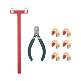 MECCANIXITY Archery Bow Square T-Shape Ruler Tool Nocking Points Pliers Set 33x9mm Turning Bow String Knock Kits for Recurve Compound Bowstrings Archery Accessories (Red)