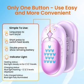 Portable Electric Hand Warmer Rechargeable: 2 in 1 Pack Reusable Handwarmer 20 hour Battery Operated type-c Charged Pocket Warmer Hot Hand Heat Warmer for Handheld Heater Gift for Outdoor Sport Winter