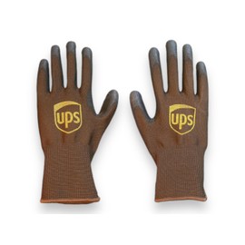 ROVAR UPS Gloves - United Parcel Service Gear (6 PAIRS) Nitrile Coated Seamless Brown Gloves w/Durability and Superior Grip (Extra Large)