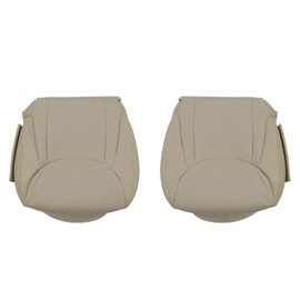 SecosAutoparts Perforated Tan Front Driver & Passenger Side Bottom Microfiber Leather Seat Cover Replacement Compatible with Lexus LS430 2001 2002 2003 2004 2005 2006