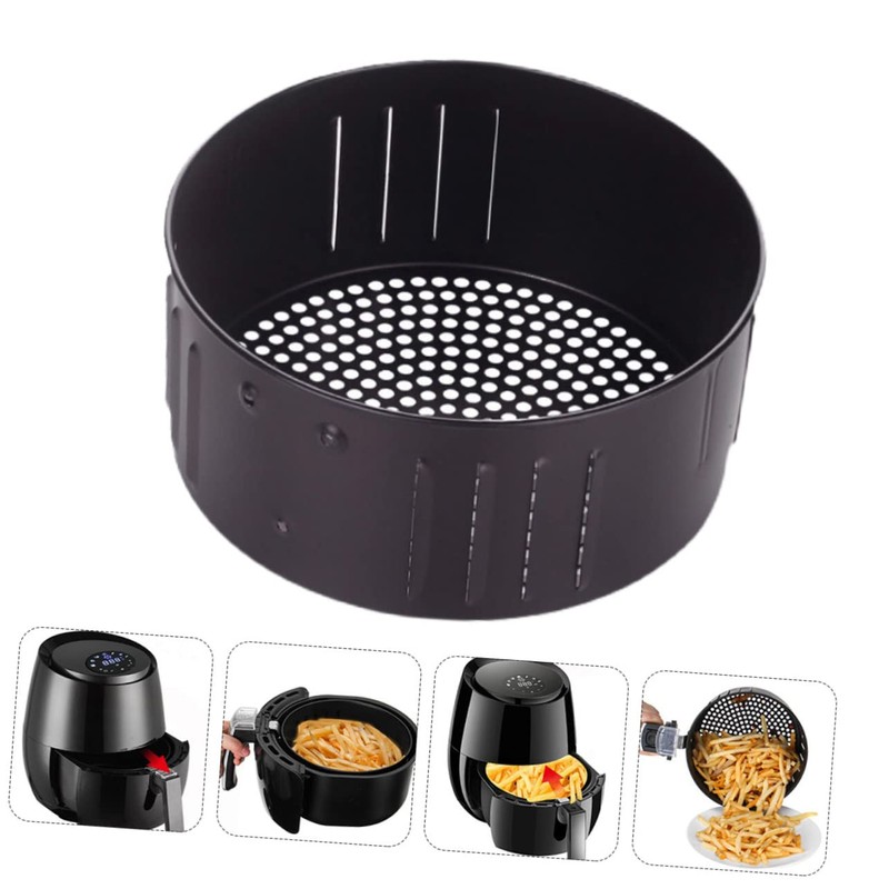 Zerodeko 1Pc Non Stick Air Fryer Replacement Basket Fryer Accessory
