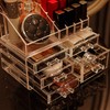 Cq acrylic 2 Pack Clear Makeup Storage Organizer,Stackable 5 Drawers