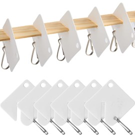 Key Tags Plastic Slotted Rack Key Tags Identify Key Tag Blank White Hanging Key Tags with Snap Hook Ring for Key Cabinet, Home, Office (70 Sets)