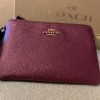 COACH STAR GLITTER BLACK CHERRY WRISTLET W/2 CHARMS