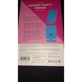 Bliss Makeup Vanity Mirror trifold USB powered travel theater makeup NEW blue US