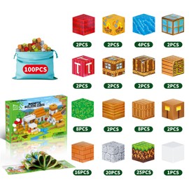 Magnetic Blocks-100PCS Magnetic Building Blocks Magnetic Tiles Stacking, Magnetic Toys for Montessori Toddler Christmas Birthday Gifts - STEM Sensory Toys for 3 4 5 6 7 8 9 Years Old Boys & Girls