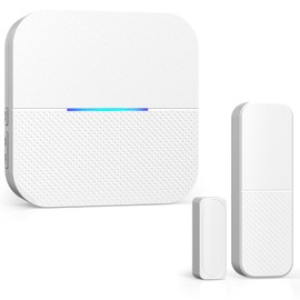 AIDA Door Alarms When Opened Wireless Ring Chime Sensor Alarm for Business/Home/Kids - 600ft Range, 58 Ringtones, 5 Volume Levels, Open Alert, Easy Install (1 Receiver + 1 Sensor)