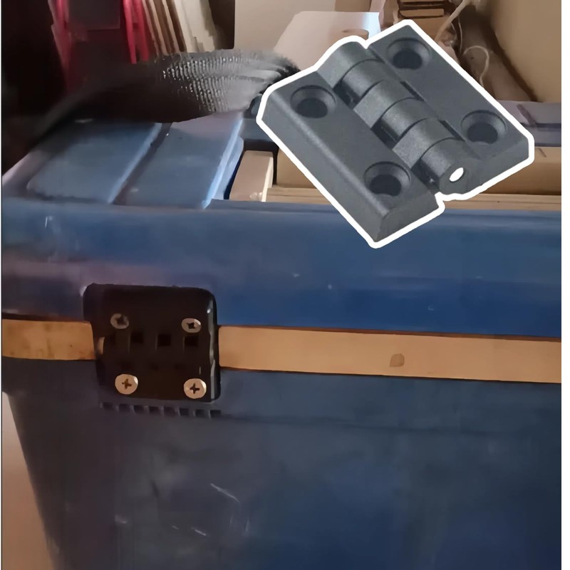 4PCS 40 * 40 * 9mm Nylon Hinge Black Folding