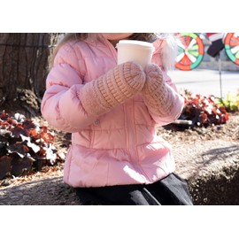 Funky Junque Mittens Toddler Fuzzy Lined Gloves - Indi Pink