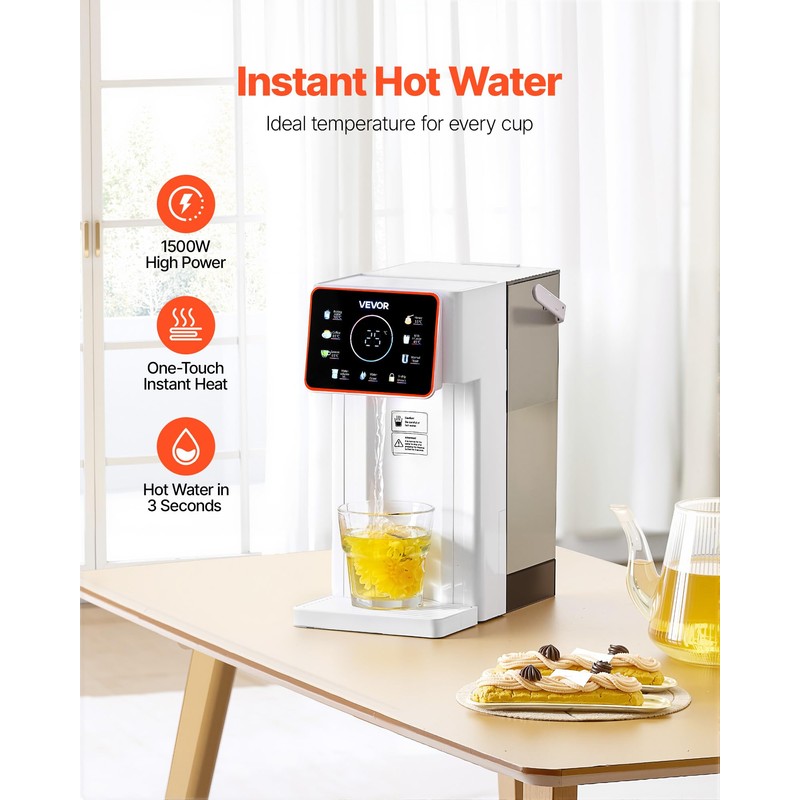 VEVOR Instant Hot Water Dispenser, Countertop Boiling Water Dispenser with