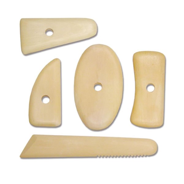 5 pcs Pottery Tools Set, Pottery Supplies, Trowel, Woodcast, Pottery,