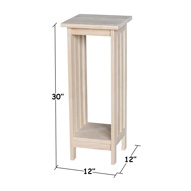 Solid Wood Mission Plant Stand - 30"