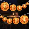 HOSY 10 Count Lantern with 11' White Wire String Lights,