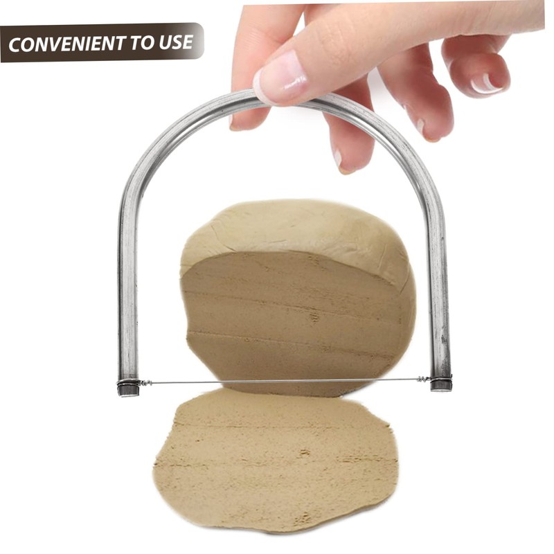 Sewroro Stainless Steel Mud Cutter Pottery Cutting Tool Clay Wire