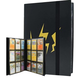 9 Pocket Trading Card Album for Poke Mon, Scrapbook for Poke Mon, Scrapbook Trading Cards Album Trading Folder Cards with 360 Card Capacity (Black)