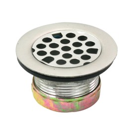 Highcraft Flat Stainless Steel RV Mobile Shower Strainer - Drain Assembly for Bar or Bathroom Sinks
