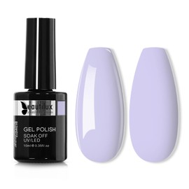 beautilux Purple Gel Nail Polish, 1Pcs Lilac Color Gel Nail Polish High Gloss Soak Off UV Pastel Purple Gel Polish Manicure Salon at Home for Women (10ML)