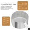 2PCS 3/4CUP(177ml) Dog Cat Food Scoop, Stainless Steel Measuring Cup,
