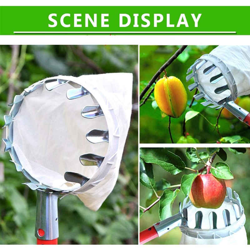 Fruit Picker Head Basket, Fruit Picking Tool with Basket, Orange