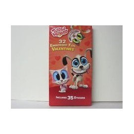 1 X Twisted Whiskers 32 Valentines Cards Embossed Foil Valentines