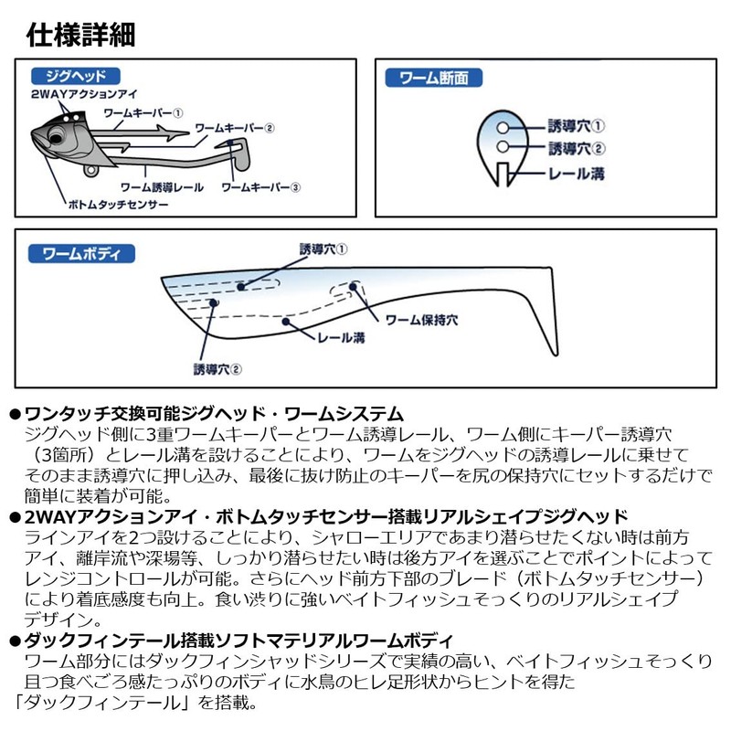 Daiwa Shad Worm Rodem 3 Spare Body Flounder Chart Marble