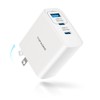 TOPADRE Total 40W Charger, USB Outlet Charger, Type C, Foldable,