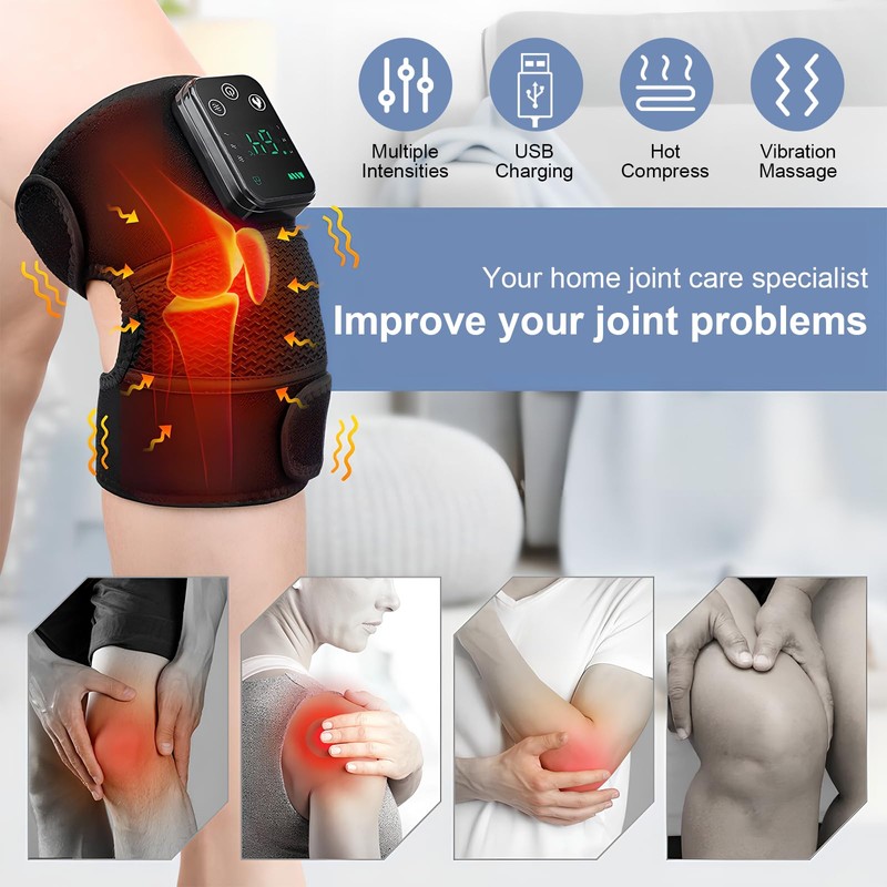 Colexy Knee Massager, Elbow Brace, Heated Shoulder Support with Vibration,