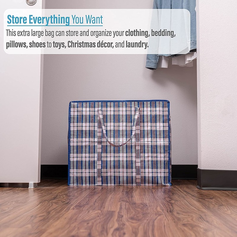 Large Reusable Laundry Storage Bag House Moving Bag With Zip