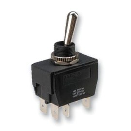 DPDT ON-ON SQ Metal Lever Toggle Switch 1 x Quantity - MCR13-448B-1-01