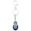 DOWAY Enamel Cute Matrushka Figures Dolls Keyring Babushka Wooden Doll