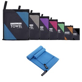 Microfibre Towel, TOPIND Quick Dry Sports Towel Fabric Ultra Absorbent Lightweight Antibacterial Sports Towel for Beach,Travel,Camping,Yogo,Swim,Hair,Pets,Car,Pilates,Men and Women