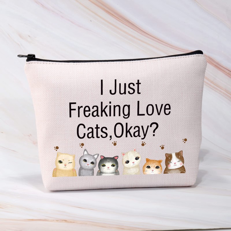 Cat Lover Makeup Bags Kitty Mom Gift Crazy Cat Lady