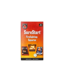 MEECO'S RED DEVIL Surestart® Firelighting Squares Pack of 24 - Quick Lighting for Indoor/Outdoor Fireplaces, Wood Stoves, Pellet Stoves, Campfires, Fire Pits, Smoker Grills, & Pizza Ovens